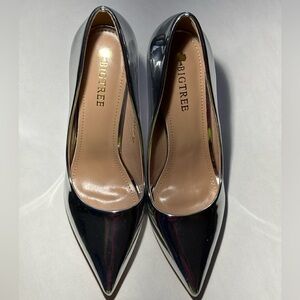 BIG TREE Silver Pointed Toe High Heels